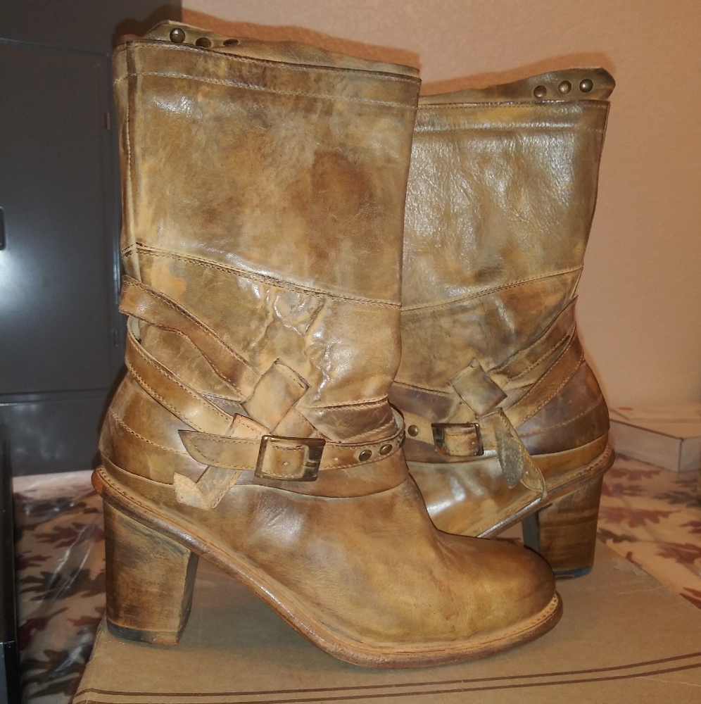 Leather boots